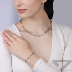 Bransoletka prostokąt ramka oksyda, srebro 925