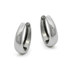 Kolczyki blaszki owalne poszerzane ze stali