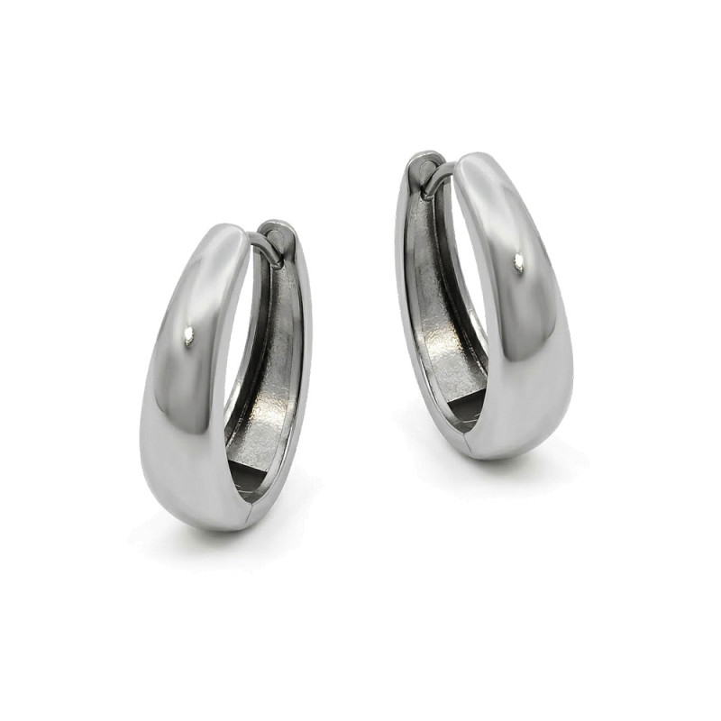 Kolczyki blaszki owalne poszerzane ze stali