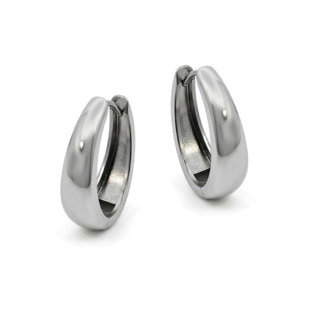 Kolczyki blaszki owalne poszerzane ze stali