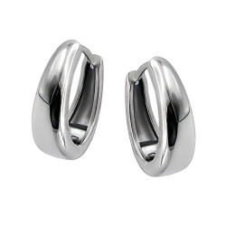 Kolczyki blaszki owalne poszerzane ze stali