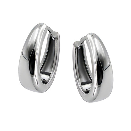 Kolczyki blaszki owalne poszerzane ze stali