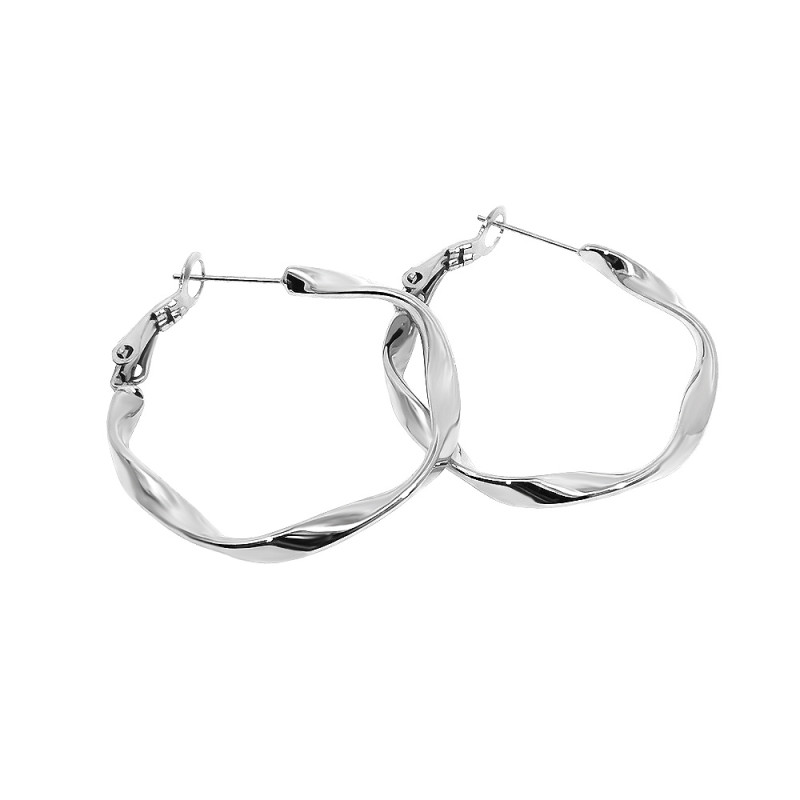 Kolczyki stalowe koła skręcane 30 mm