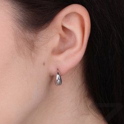 Kolczyki srebrne blaszki dmuchane, próba 925