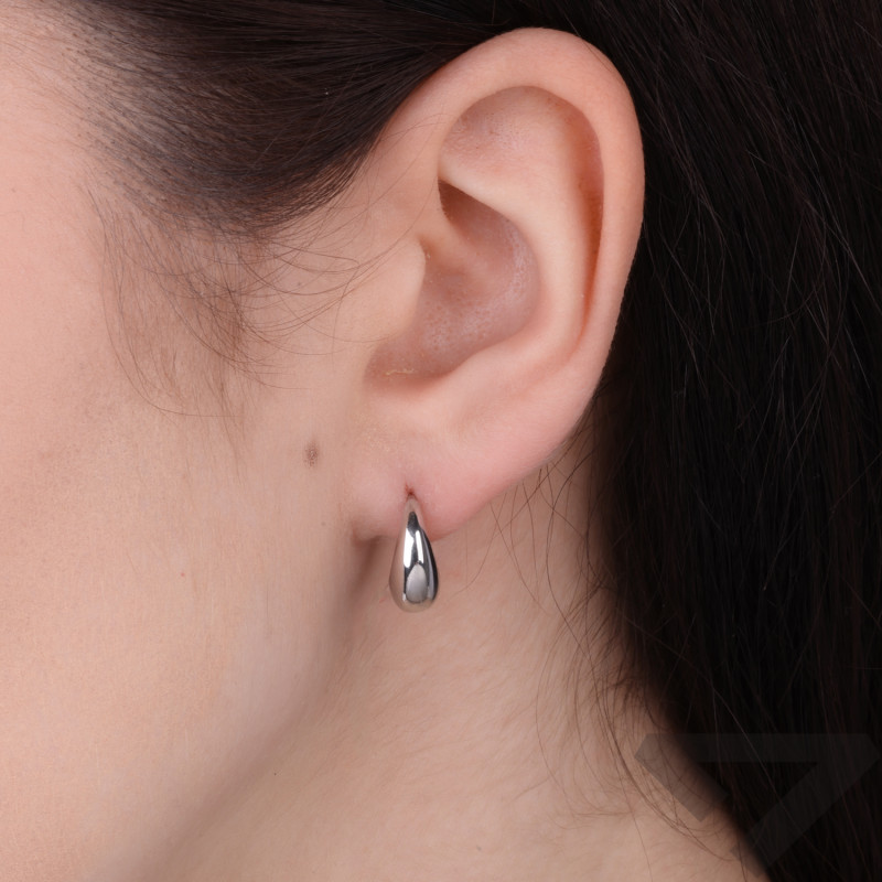 Kolczyki srebrne blaszki dmuchane, próba 925