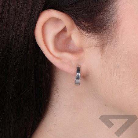 Kolczyki owalne blaszki zwężane, srebro 925