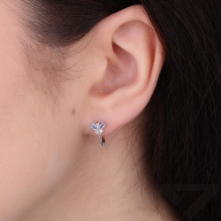 Kolczyki dla dziewczynki motylki z cyrkonią białą i jasno niebieską, srebro 925