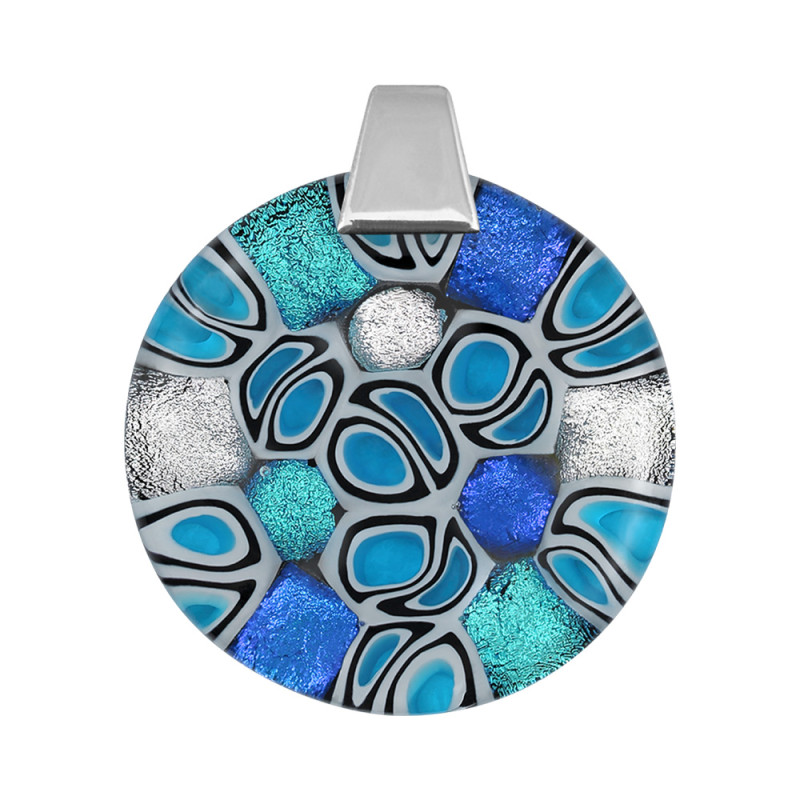 Wisior ze szkła Murano PALLONCINI, koluszko ze srebra 925