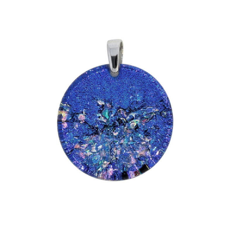 Wisiorek ze szka Murano CALLE, koluszko srebro 925