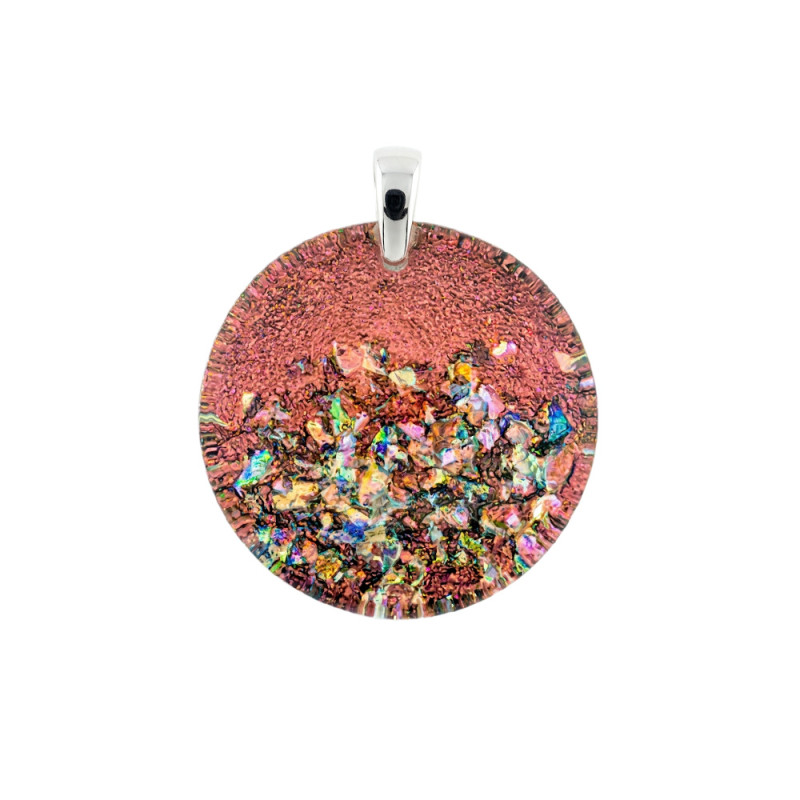 Wisiorek ze szkła Murano CALLE czerwony, koluszko ze srebra 925