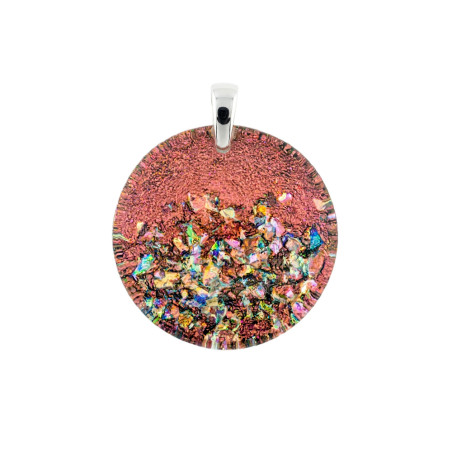 Wisiorek ze szkła Murano CALLE czerwony, koluszko ze srebra 925