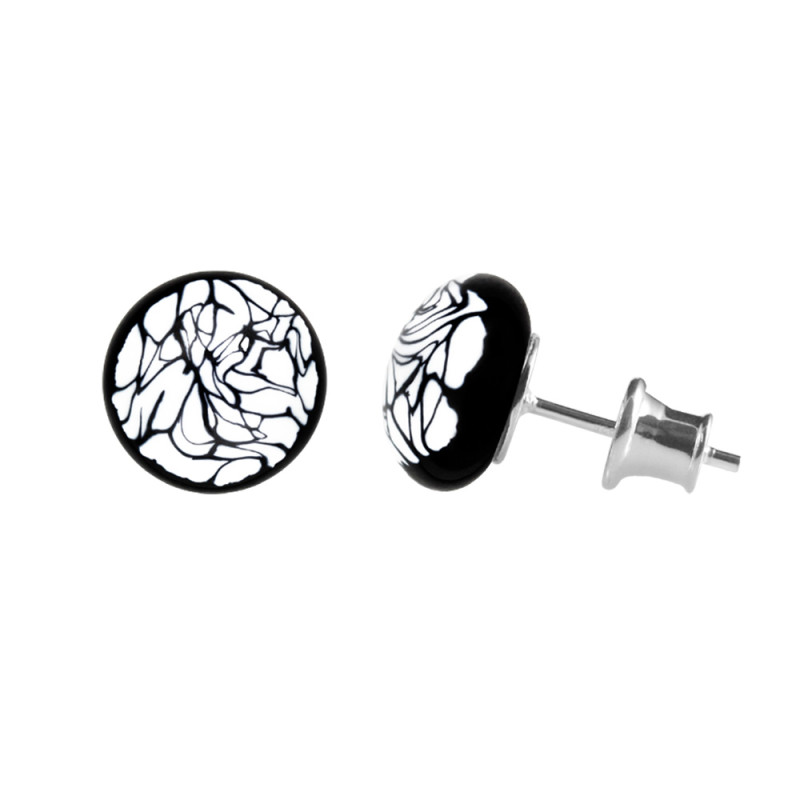 Kolczykize szkła Murano PALAZZO, srebro 925