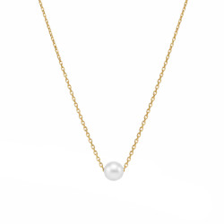 Złoty Naszyjnik z Perłą Naturalną pr. 375 - JubilerSezam.pl