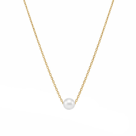 Złoty Naszyjnik z Perłą Naturalną pr. 375 - JubilerSezam.pl