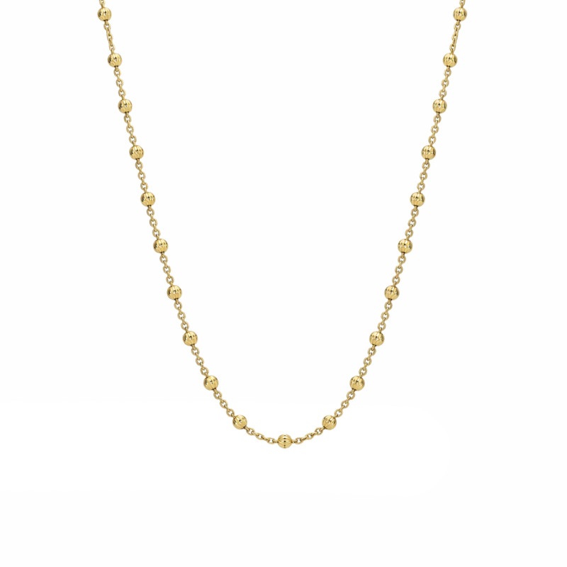 Złoty Naszyjnik z Grawerowanymi Kulkami pr. 375 - JubilerSezam.pl