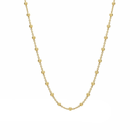 Złoty Naszyjnik z Grawerowanymi Kulkami pr. 375 - JubilerSezam.pl