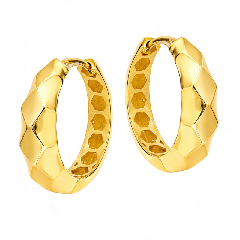 Kolczyki koła 19 mm fazowane, próba 585