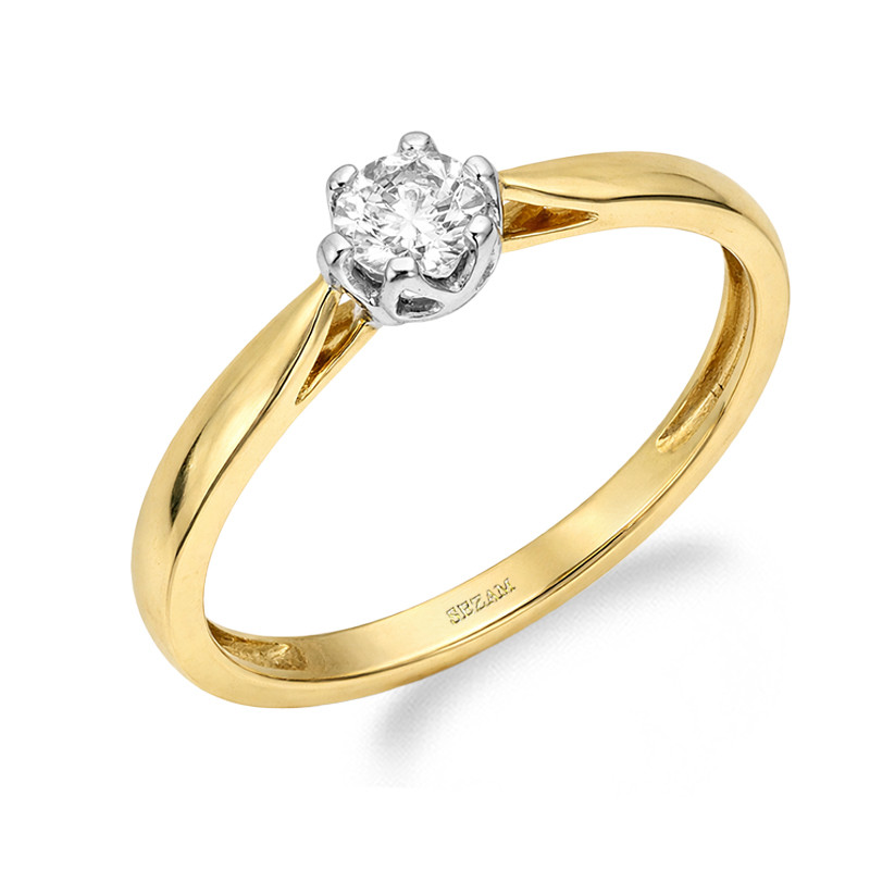 Pierścionek z diamentem Royal, 0,30 ct złoto 585