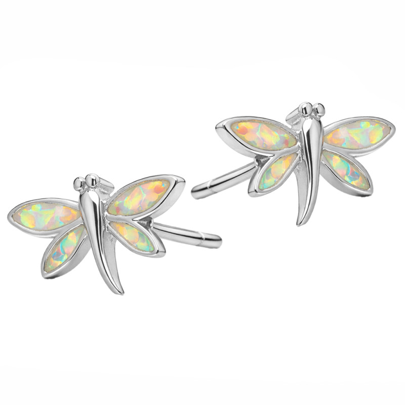 Kolczyki srebrne ważki próba 925