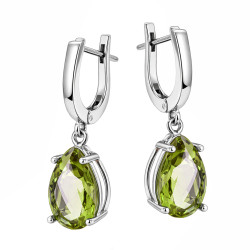 Komplet biżuterii kolczyki i wisiorek z zultanitem jubilerskim