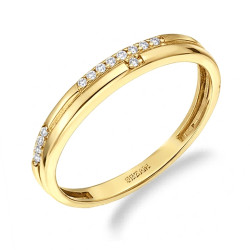 Złoty Pierścionek z Cyrkoniami pr. 375 - JubilerSezam.pl