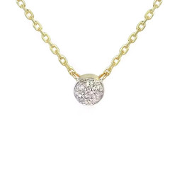 Naszyjnik SWEET z diamentami 0,02 ct na łańcuszku anker, złoto 585