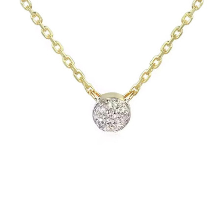 Naszyjnik SWEET z diamentami 0,02 ct na łańcuszku anker, złoto 585