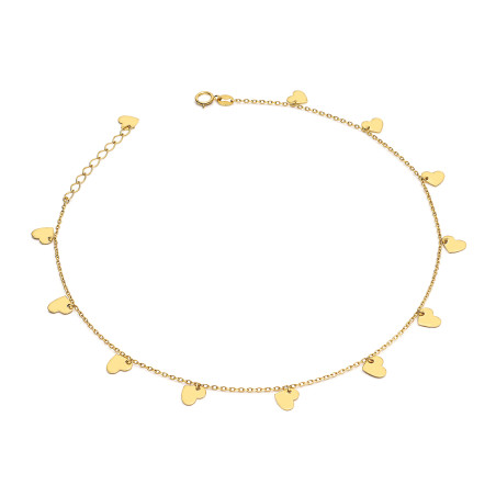 Złota Bransoletka z Sercami pr. 375 - JubilerSezam.pl