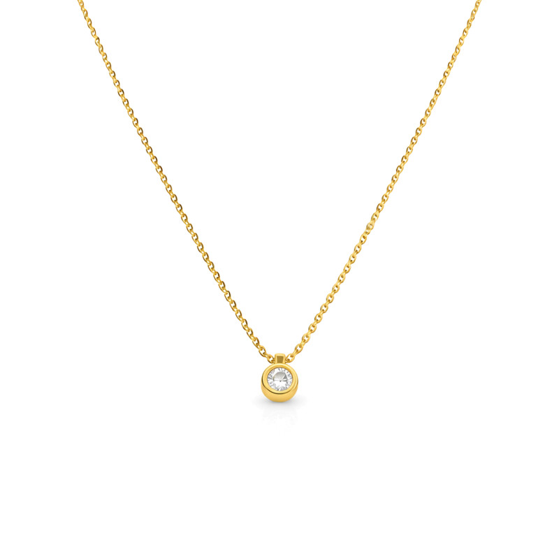 Złoty Naszyjnik z Cyrkonią pr. 585 - JubilerSezam.pl