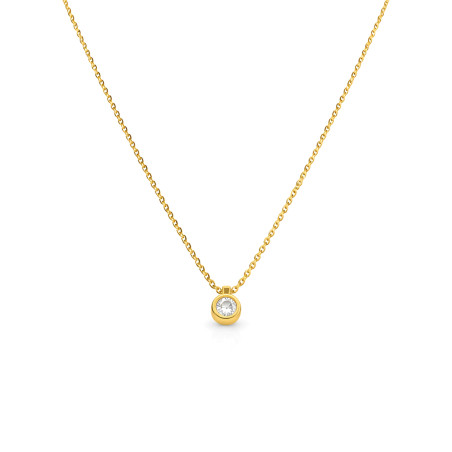 Złoty Naszyjnik z Cyrkonią pr. 585 - JubilerSezam.pl