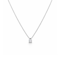 Naszyjnik z białego złota z cyrkonią pr. 585 - JubilerSezam.pl