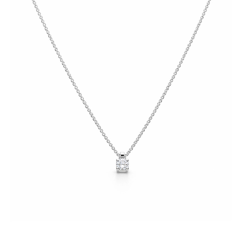 Naszyjnik z białego złota z cyrkonią pr. 585 - JubilerSezam.pl