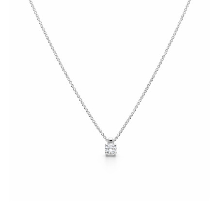 Naszyjnik z białego złota z cyrkonią pr. 585 - JubilerSezam.pl