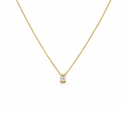 Złoty naszyjnik z cyrkonią pr. 585 - JubilerSezam.pl