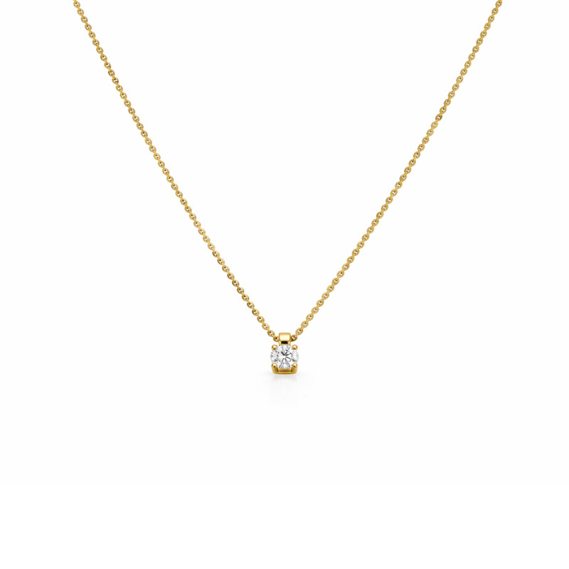 Złoty naszyjnik z cyrkonią pr. 585 - JubilerSezam.pl
