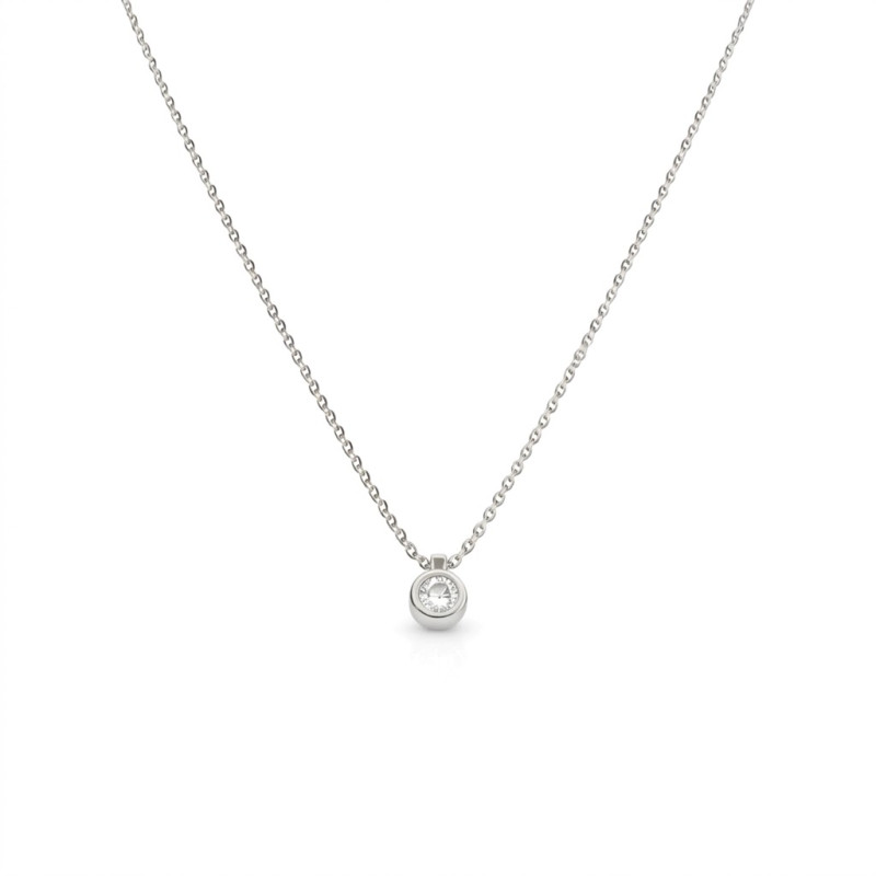 Naszyjnik z Białego Złota z Cyrkonią pr. 585 - JubilerSezam.pl