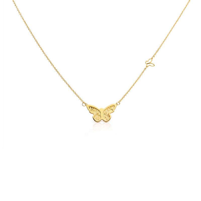 Złoty Naszyjnik z Motylami pr. 585 - JubilerSezam.pl