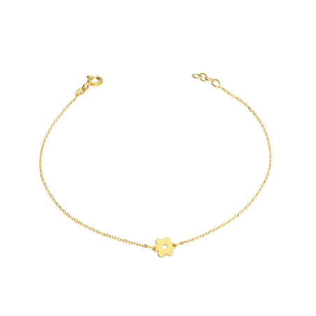Złota Bransoletka Kwiatek pr. 585 - JubilerSezam.pl