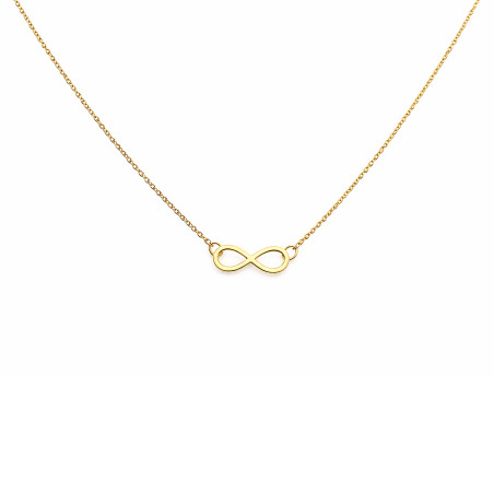 Naszyjnik złoty infinity ramka próba 585
