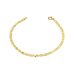 Złota Bransoletka Grawerowane Blaszki pr. 585 - JubilerSezam.pl