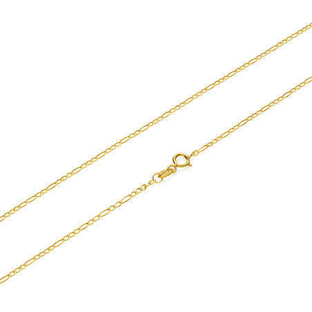 Złoty łańcuszek Figaro pr. 585 - Klasyczny splot - JubilerSezam.pl