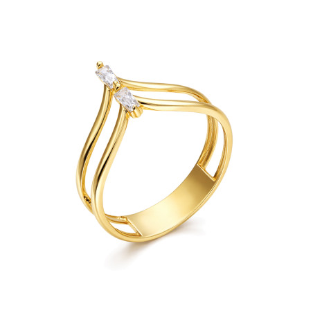 Złoty Pierścionek Szpic z Cyrkoniami pr. 375 - JubilerSezam.pl