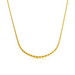 Złoty naszyjnik Korda pr. 585 - Klasyczny splot - JubilerSezam.pl