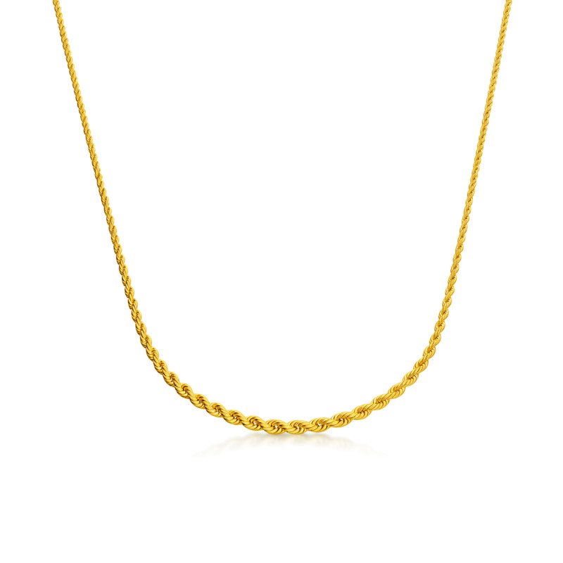 Złoty naszyjnik Korda pr. 585 - Klasyczny splot - JubilerSezam.pl