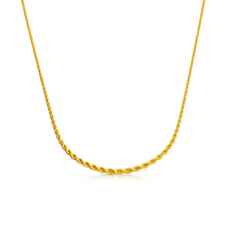 Złoty naszyjnik Korda pr. 585 - Klasyczny splot - JubilerSezam.pl
