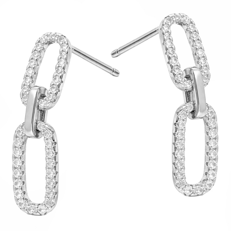 Komplet naszyjnik i kolczyki z owalami, srebro 925