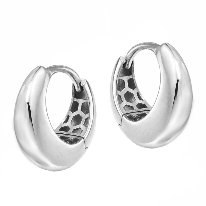 Kolczyki srebrne blaszki dmuchane, próba 925