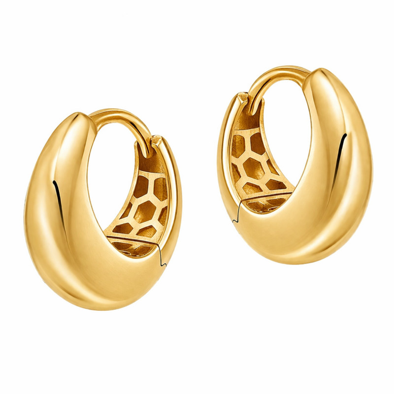 Kolczyki złote kółka blaszki próba 375