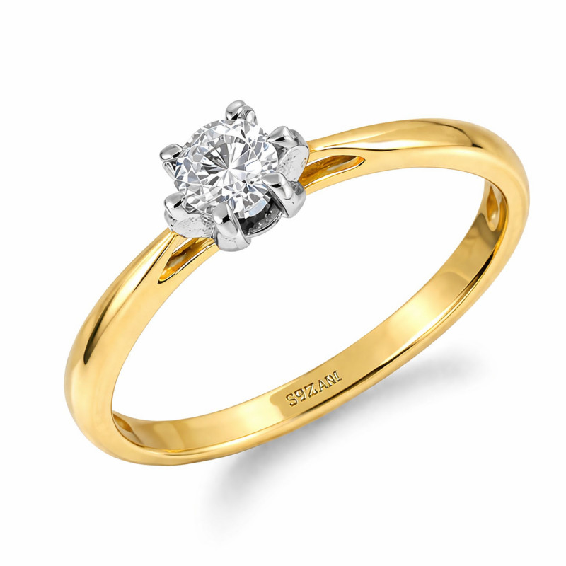 Pierścionek zaręczynowy Electa ze złota 585 z diamentem 0,16 ct