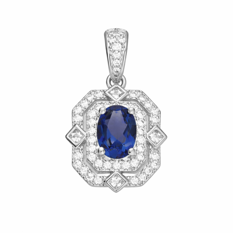 Zawieszka srebrna z topazem Blue London